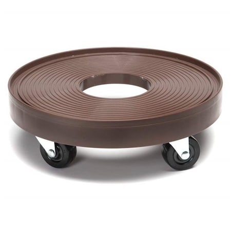 Devault Enterprises DeVault Enterprises DEV3015E 12 in. Plant Stand Dolly with Hole; Espresso DEV3015E